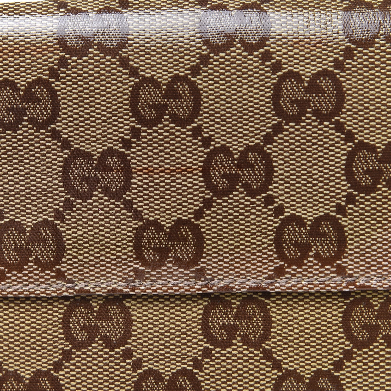 Gucci Crystal Monogram Hysteria French Wallet Dark Brown 9 of 11
