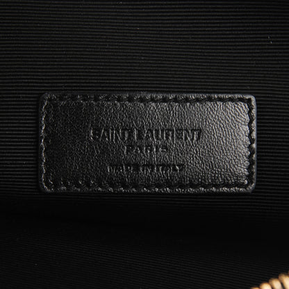 Saint Laurent Calfskin Zipped Heart Clutch Red Black 5 of 7