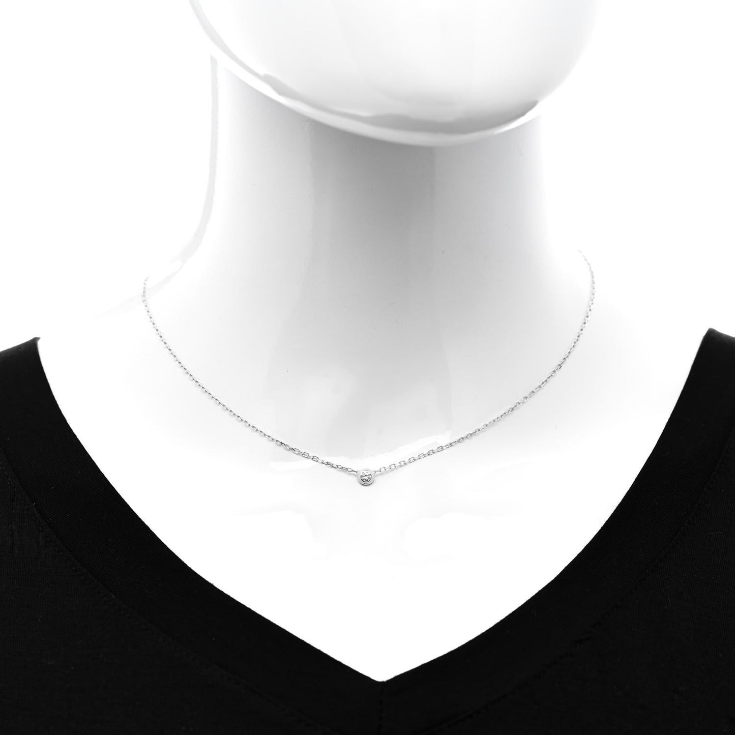 18K White Gold Diamond SM D'Amour Pendant Necklace