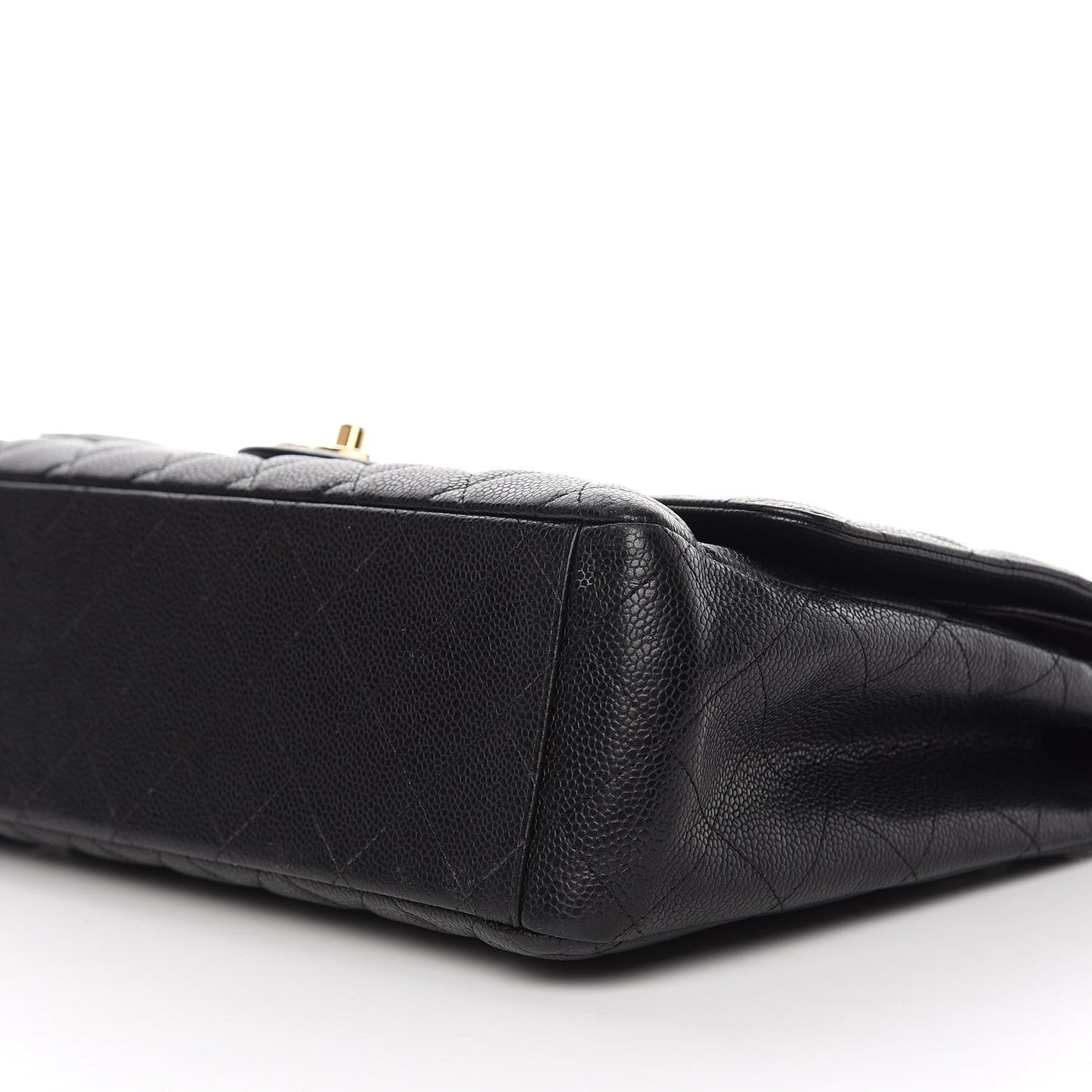 Caviar Quilted Maxi Double Flap Black