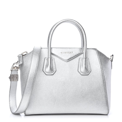Givenchy Metallic Sugar Goatskin Small Antigona Silver 1 of 9