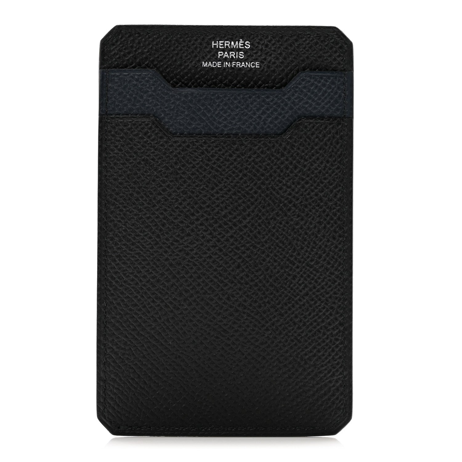 Hermes Epsom City 3CC Card Holder Black Bleu Nuit 1 of 8