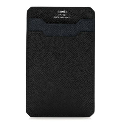 Hermes Epsom City 3CC Card Holder Black Bleu Nuit 1 of 8