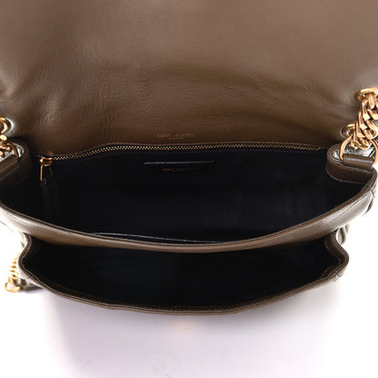 Saint Laurent Calfskin Matelasse Monogram Medium Niki Chain Satchel Olive 4 of 5