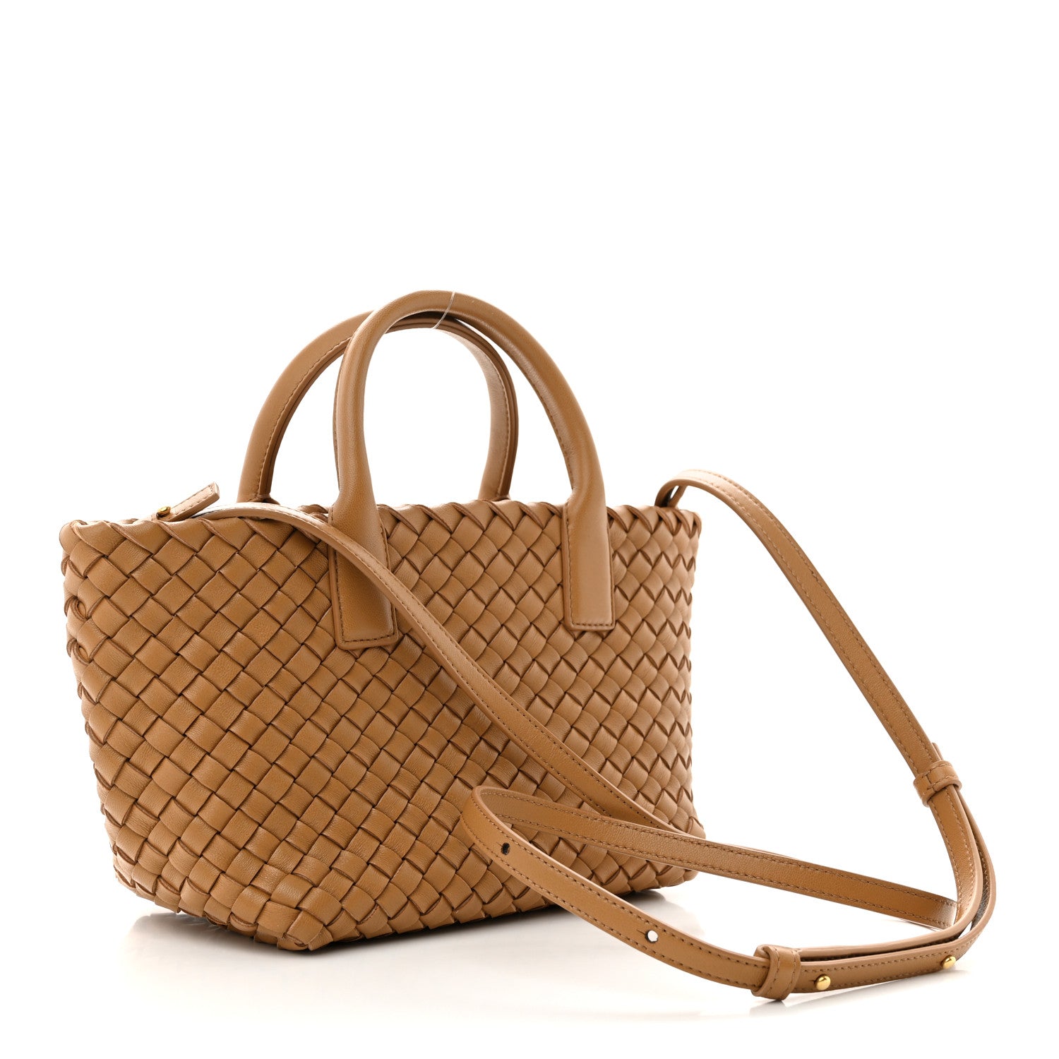Bottega Veneta Nappa Intrecciato Mini Cabat Caramel 3 of 10