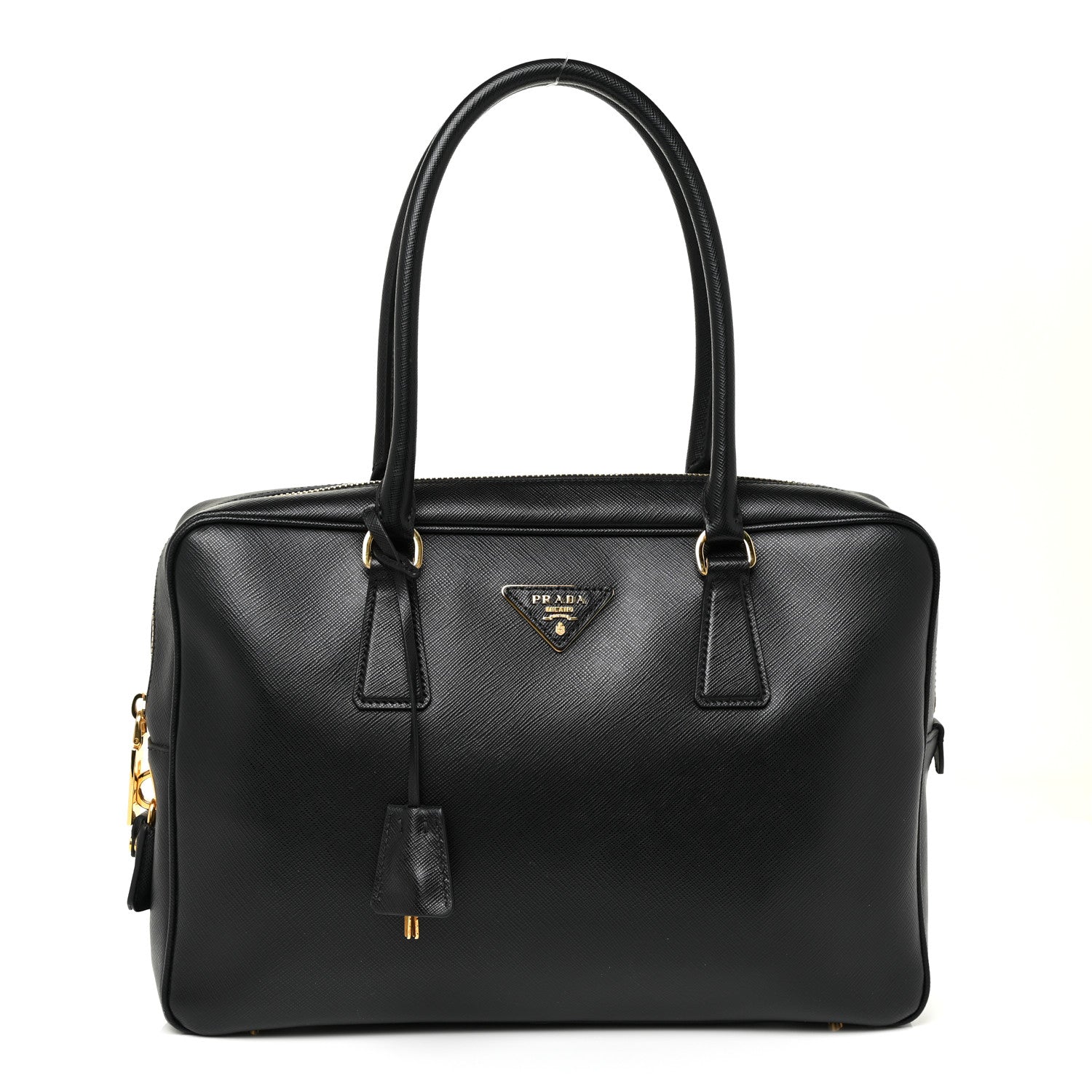 Prada Saffiano Lux Bauletto Black 1 of 13