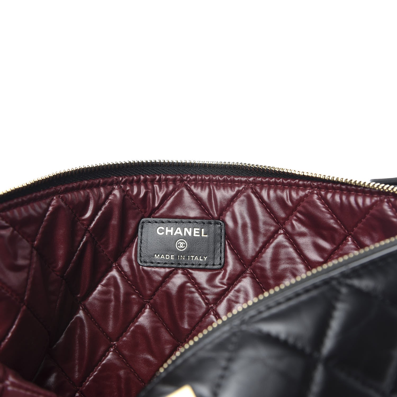 Chanel Aged Calfskin Quilted Medium Lucky Charms Cosmetic Case Black 6 of 8