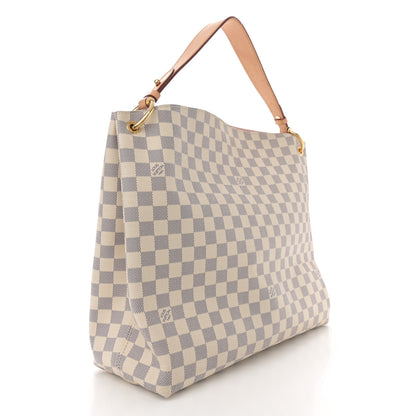 Louis Vuitton Damier Azur Graceful MM Rose Ballerine 3 of 11