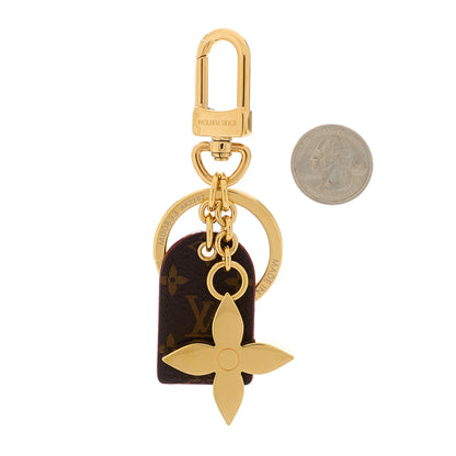 Louis Vuitton Monogram LV For You And Me Bag Charm Key Holder Gold 2 of 5