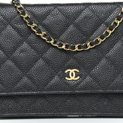 Chanel Caviar Quilted Wallet On Chain WOC Black 11 of 14