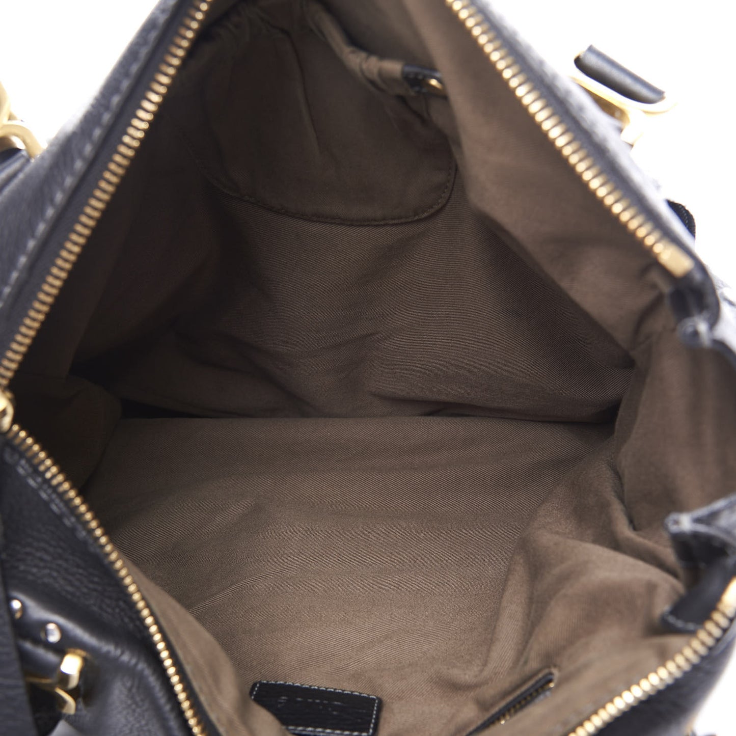 Calfskin Large Marcie Satchel Black