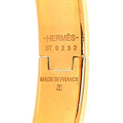 Hermes Enamel Narrow Clic Clac H Bracelet PM Marron Glace 4 of 5