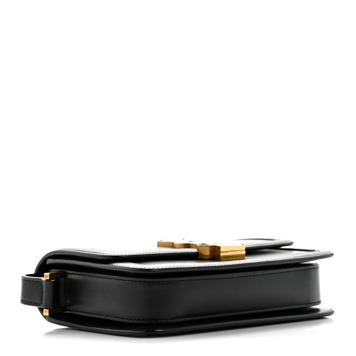 Saint Laurent Smooth Calfskin Small Solferino Satchel Black