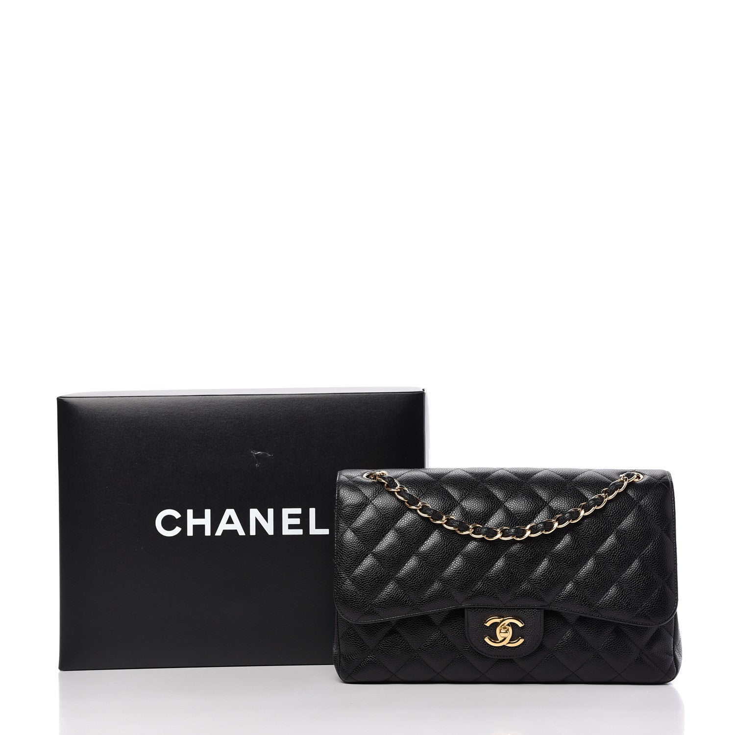 Chanel Caviar Quilted Jumbo Double Flap Black 10 of 11