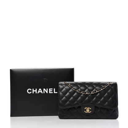 Chanel Caviar Quilted Jumbo Double Flap Black 10 of 11