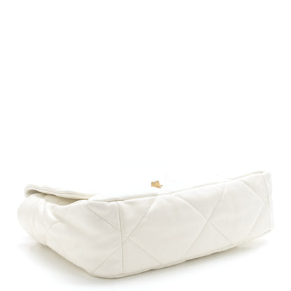 Chanel Lambskin Quilted Large Chanel 19 Flap White 4 of 10