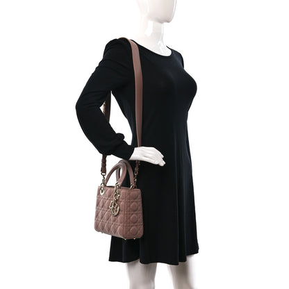 Christian Dior Lambskin Cannage Small My ABCDior Lady Dior Fard 2 of 8