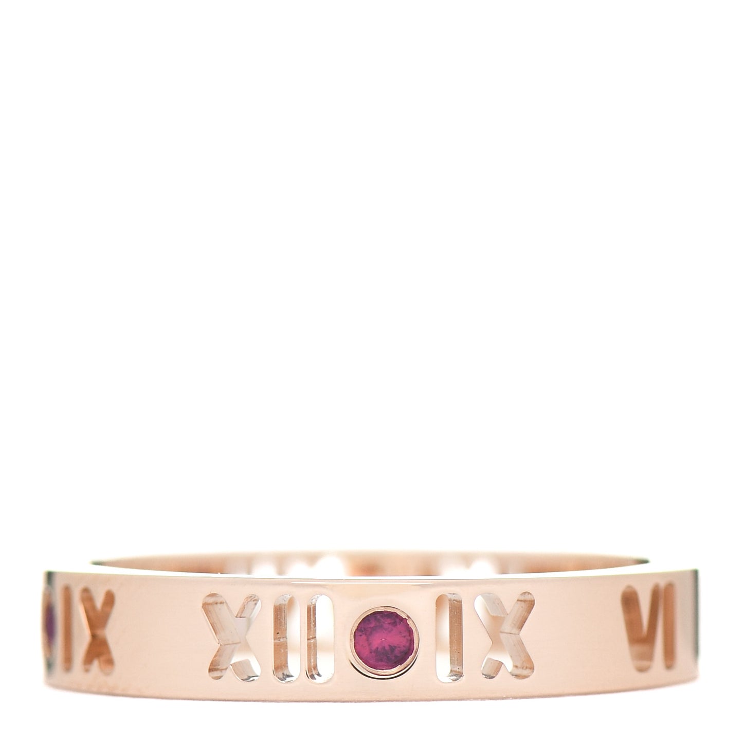 18K Rose Gold Ruby Atlas Pierced Ring 53 6.5