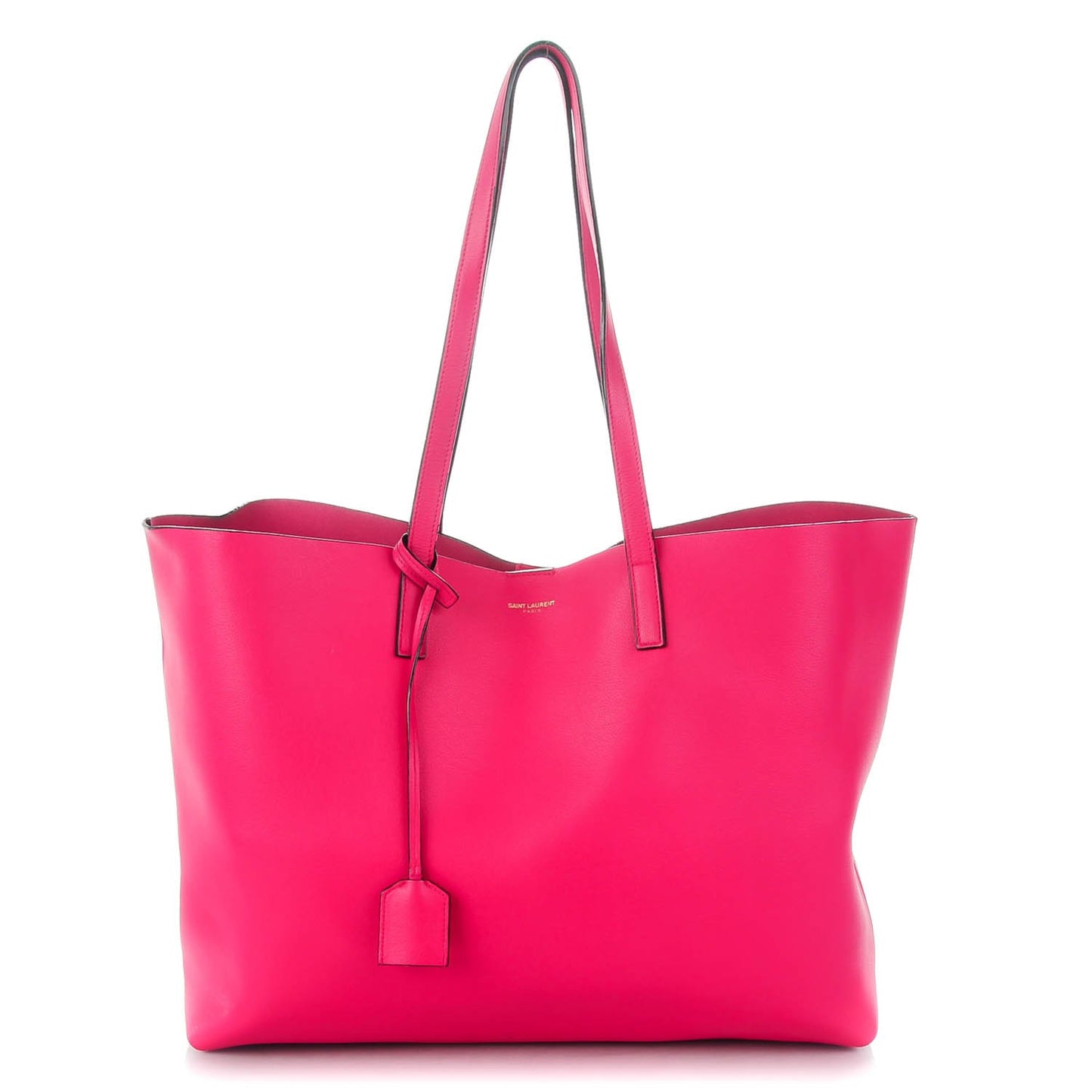 Calfskin Large Shopping Tote Fuchsia