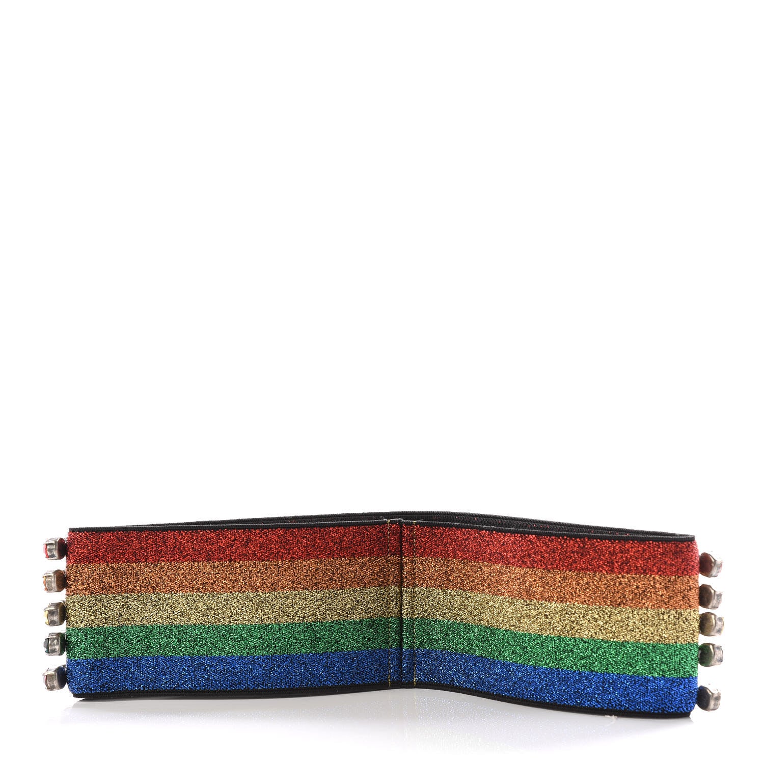 Gucci Metallic Crystal Embellished Webby Headband 57 Rainbow 2 of 4