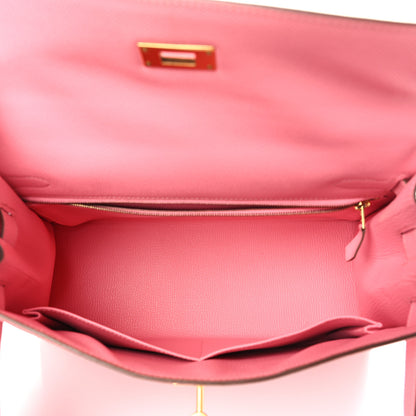 Hermes Epsom Kelly Sellier 32 Rose Confetti 5 of 10