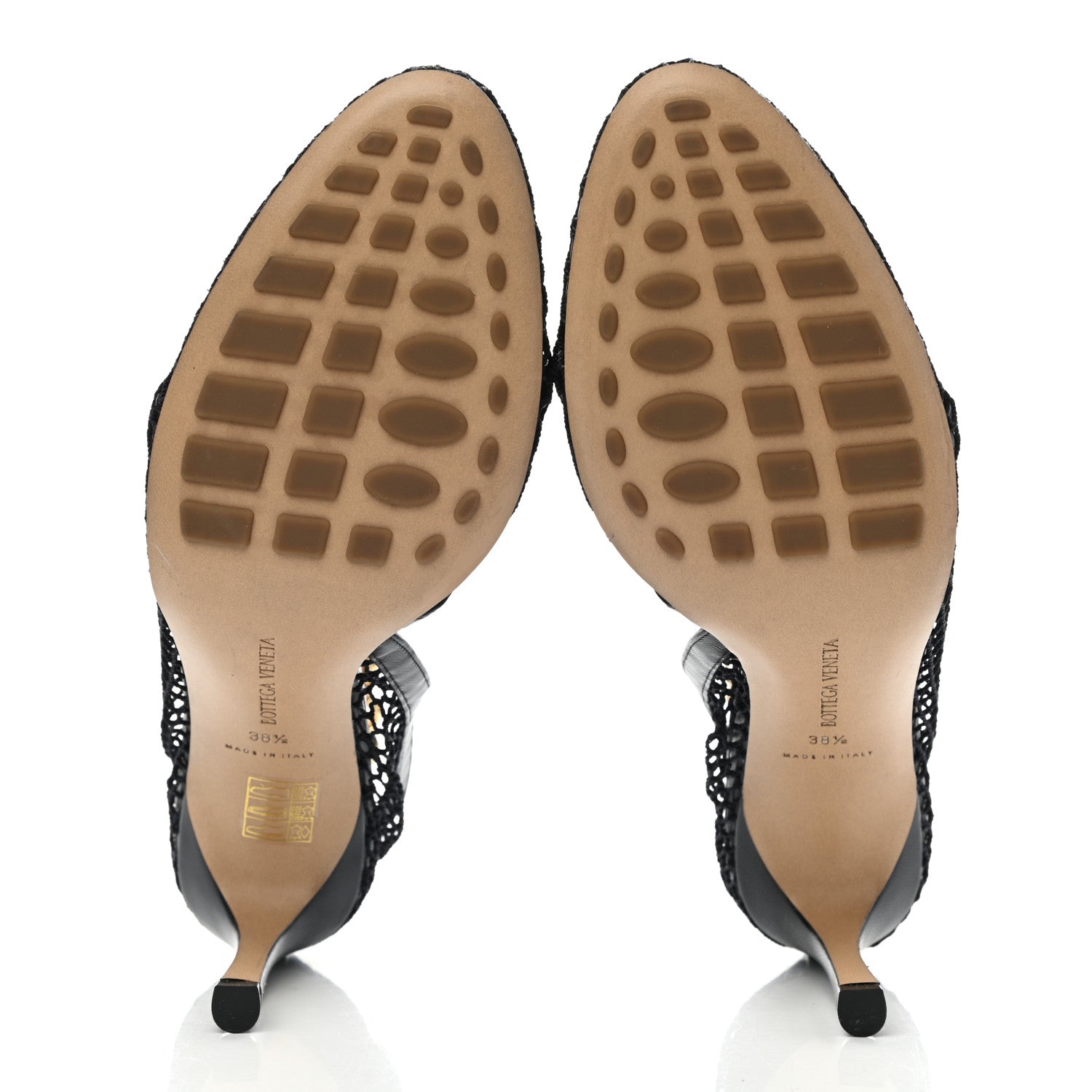 Bottega Veneta Mesh Nappa Chunky Chain Sandals 38.5 Black 5 of 7