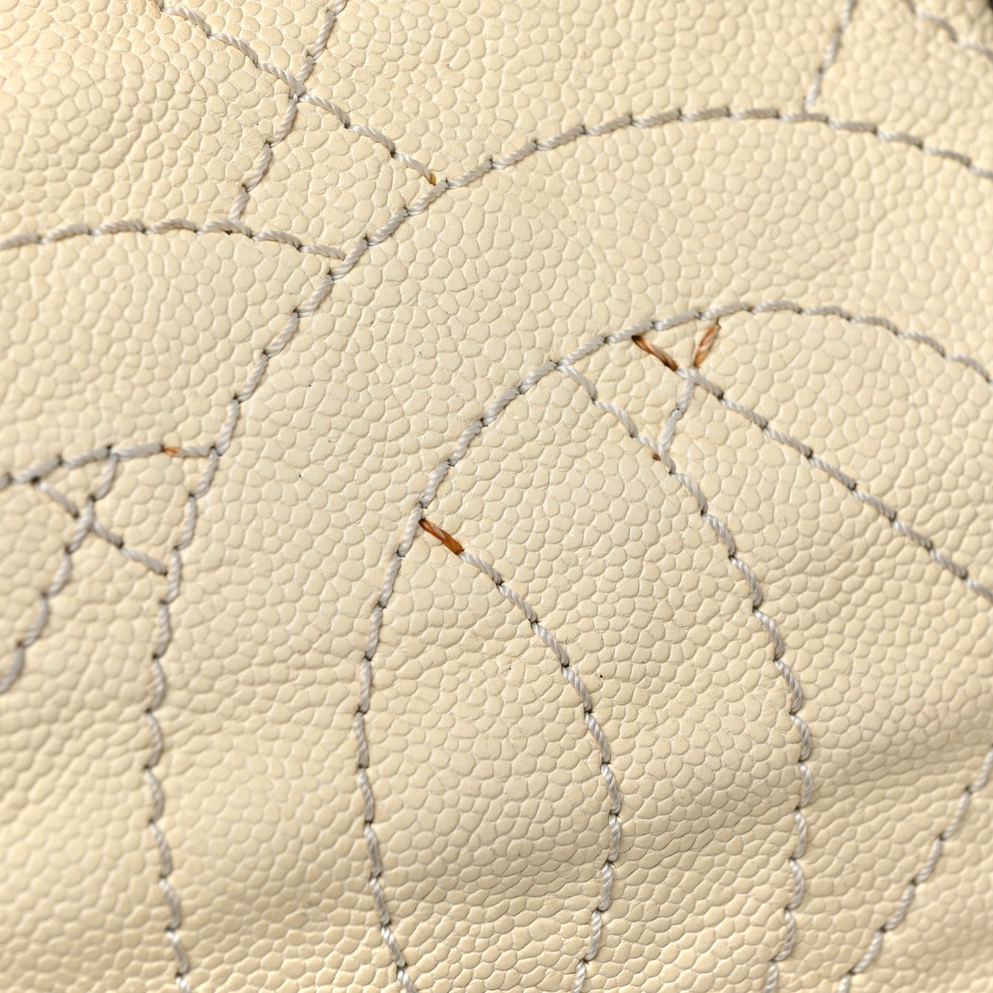 Grained Calfskin Quilted Small Daily Tote Dark White Black