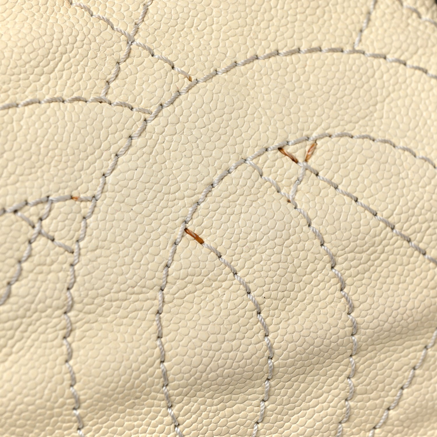 Chanel Grained Calfskin Quilted Small Daily Tote Dark White Black 16 of 16
