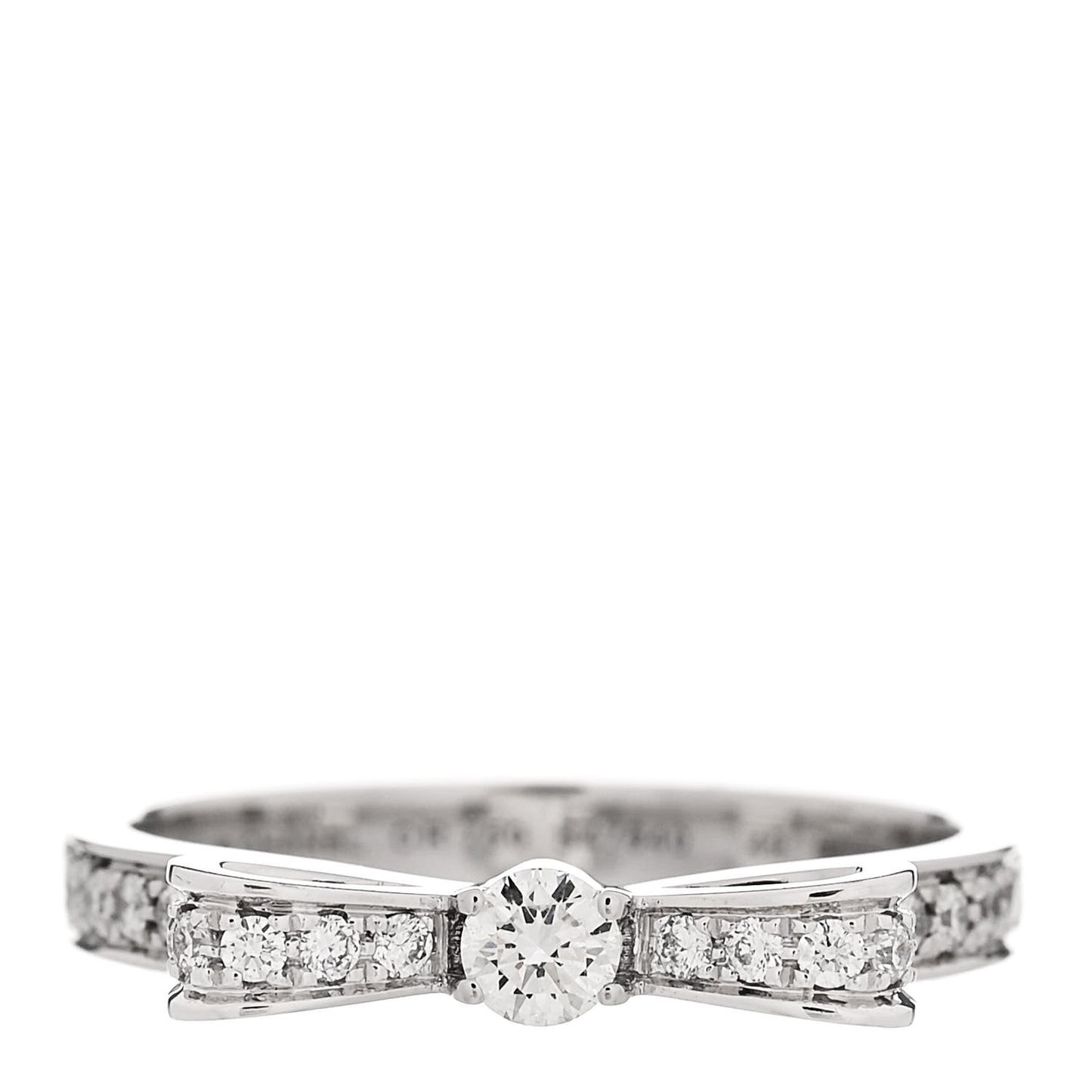 18K White Gold Diamond Ruban Ring 49 4.75
