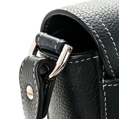 Christian Dior Grained Calfskin Saddle Messenger Bag With Strap Black 10 of 12