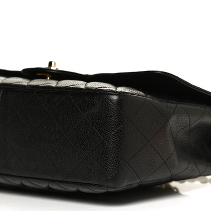 Chanel Caviar Quilted Jumbo Single Flap Black 9 of 9