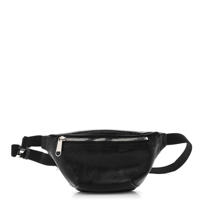 Gucci Calfskin GG Tennis Embossed Belt Bag Black 1 of 12