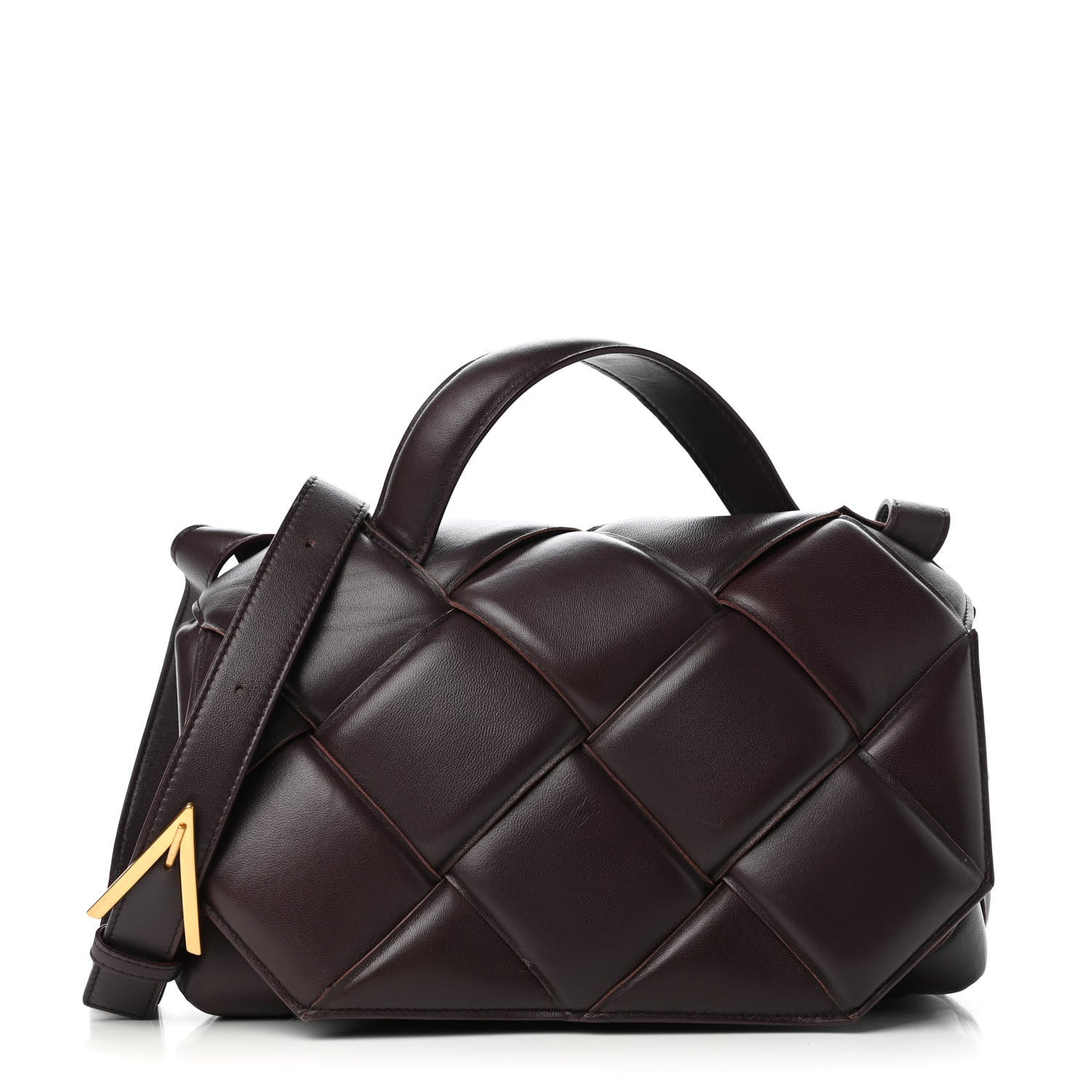 Bottega Veneta Nappa Intreccio Padded Top Handle Shoulder Bag Grape 1 of 8