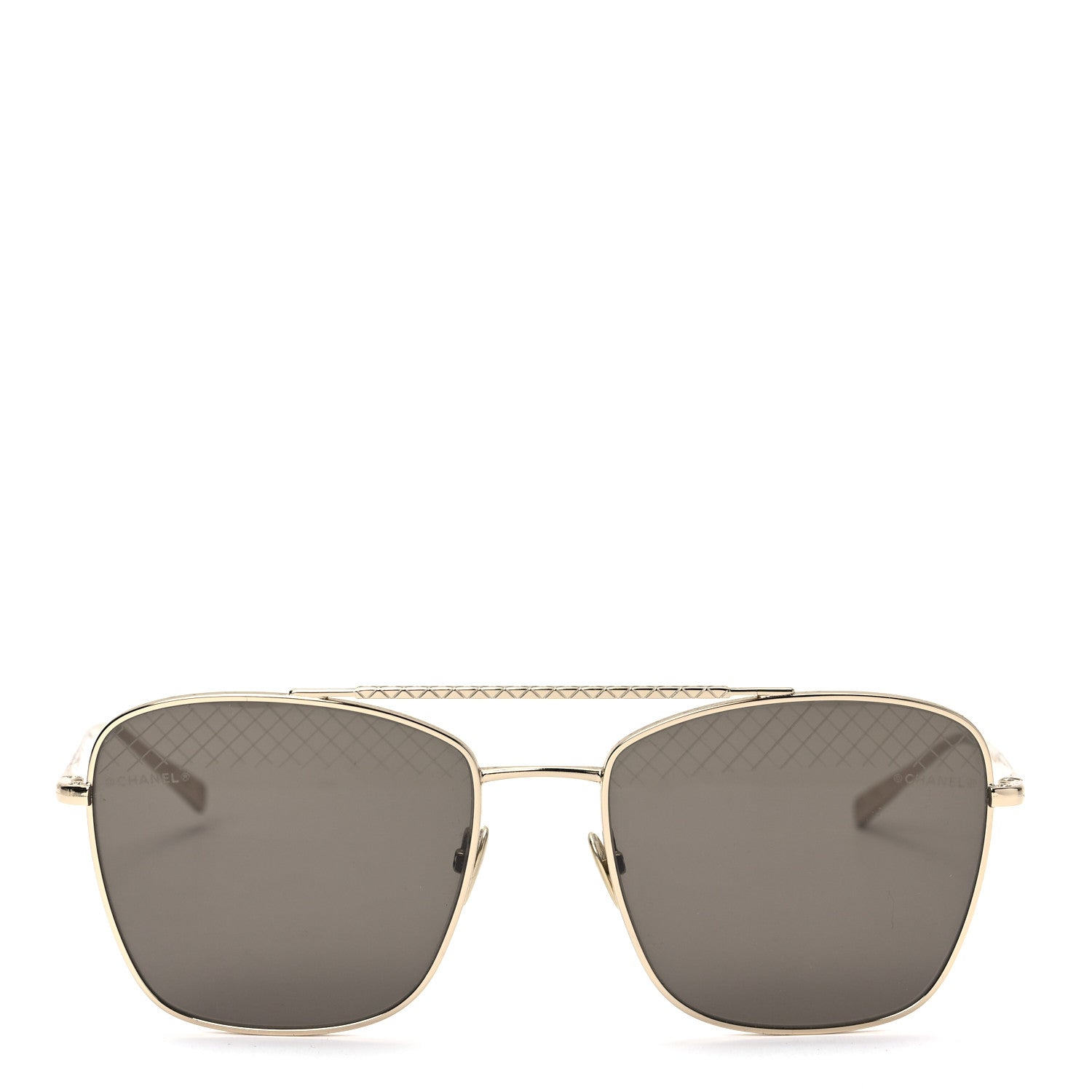 Chanel Metal Pilot Sunglasses 4256 Gold 2 of 6
