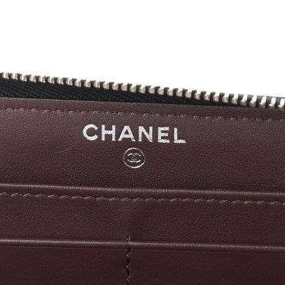 Chanel Caviar Quilted Large Gusset Zip Around Wallet Black 6 of 10