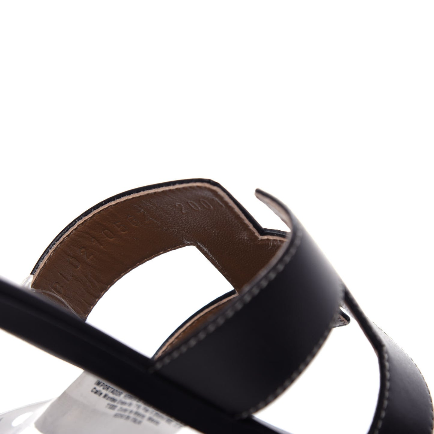 Box Calfskin Oran Sandals 38 Black