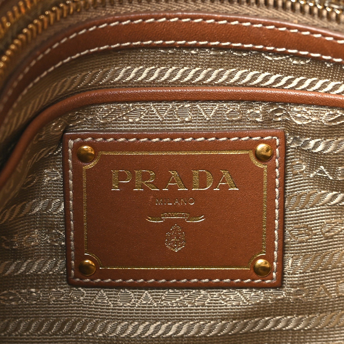Jacquard Logo Flat Messenger Bag Corda Brandy