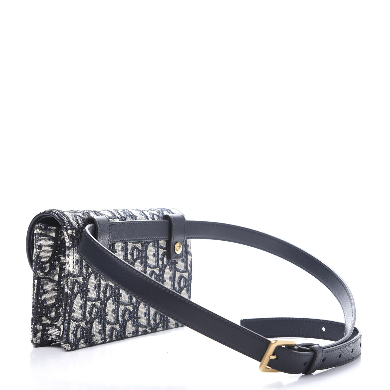 Christian Dior Oblique Saddle Belt Bag Blue 3 of 10
