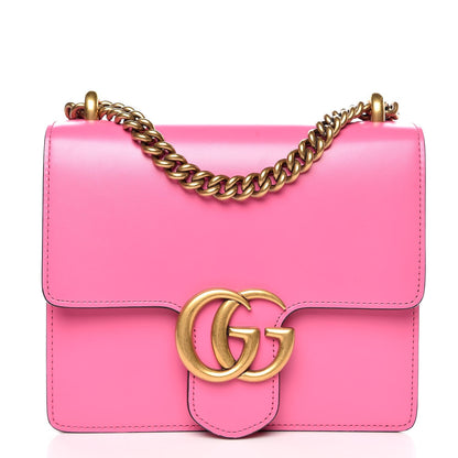 Gucci Knight Calfskin Small GG Marmont Chain Handle Bag Pink Tropical Flower 1 of 8