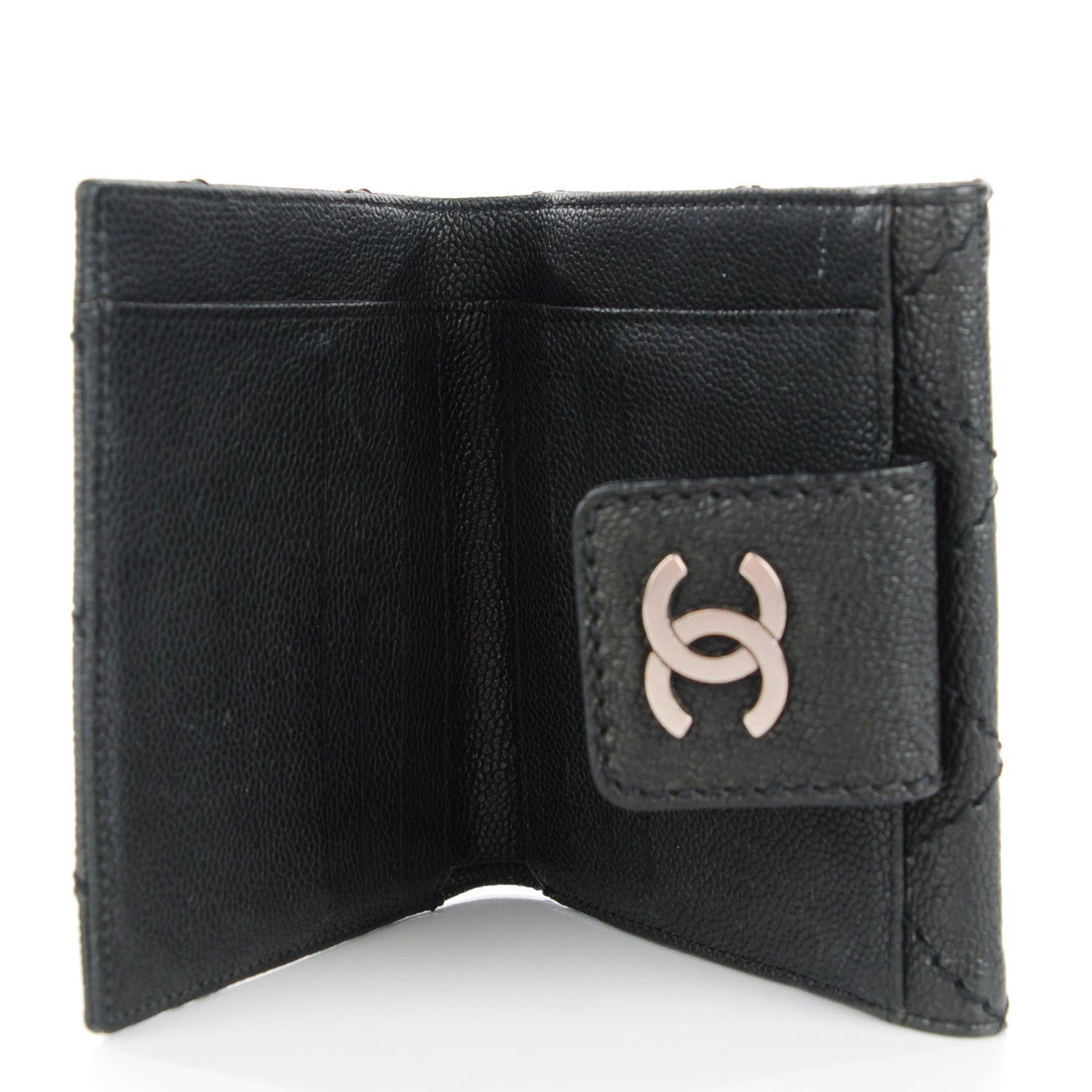 Chanel Caviar Outdoor Ligne French Wallet Black 5 of 8