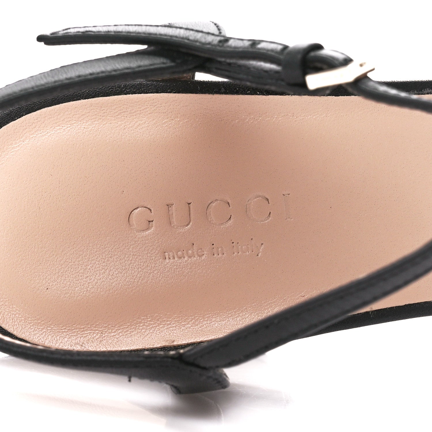 Gucci Calfskin Miro Soft Horsebit Mid Heel Sandals 36.5 Black 7 of 11