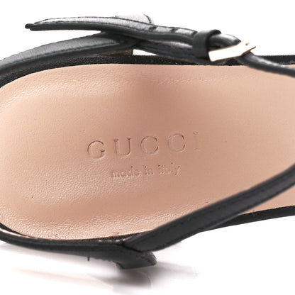 Gucci Calfskin Miro Soft Horsebit Mid Heel Sandals 36.5 Black 7 of 11