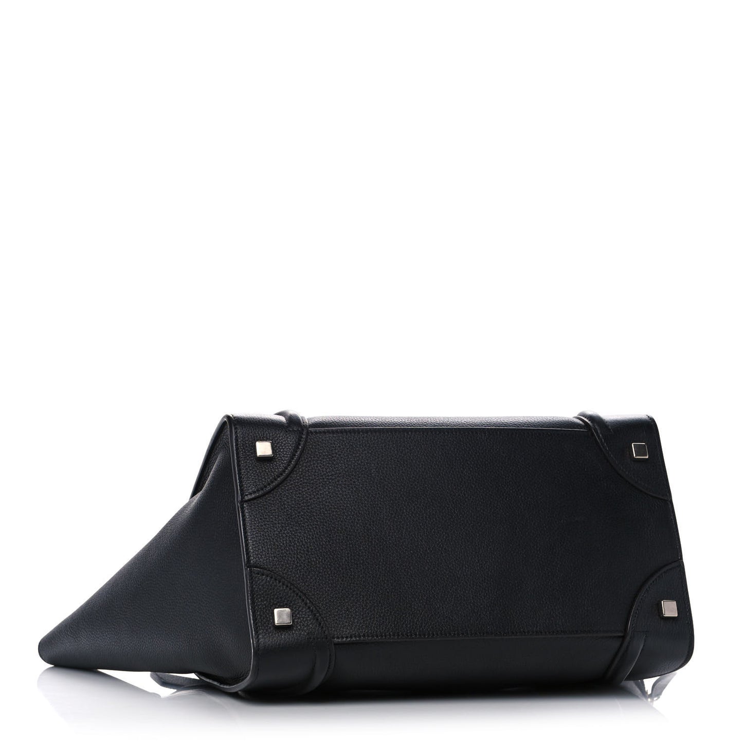 Drummed Calfskin Mini Luggage Black
