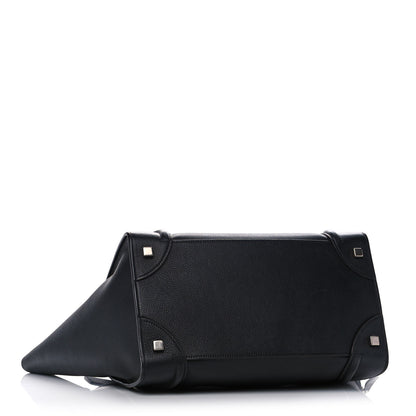 Celine Drummed Calfskin Mini Luggage Black 4 of 11