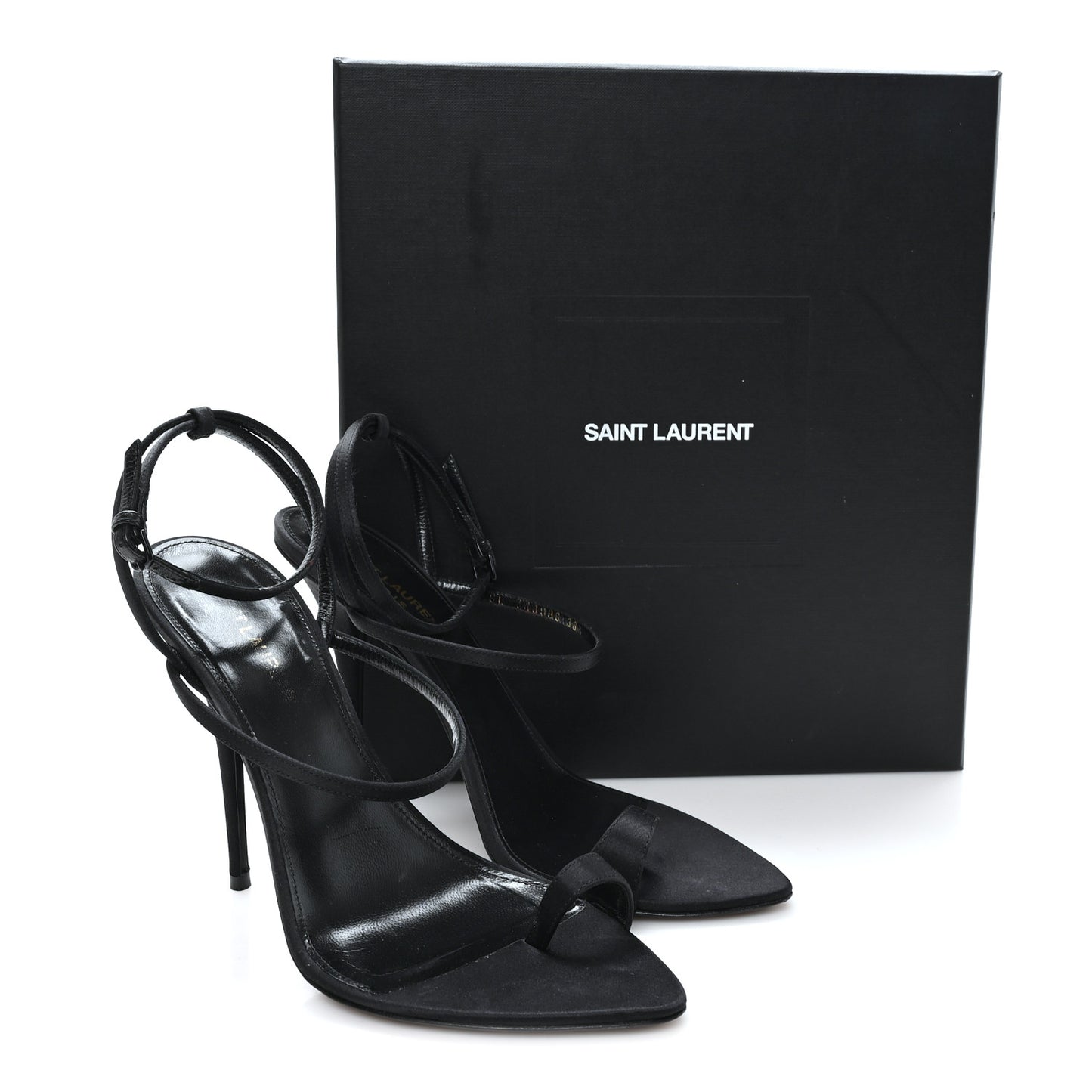 Crepe Satin Dive 110 Mule Sandals 38 Black