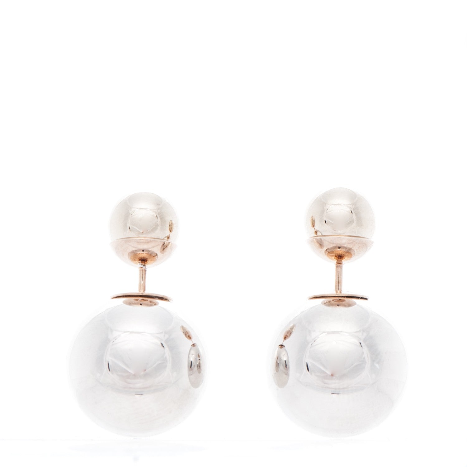 Christian Dior Mise En Dior Tribal Earrings Silver Gold 1 of 4
