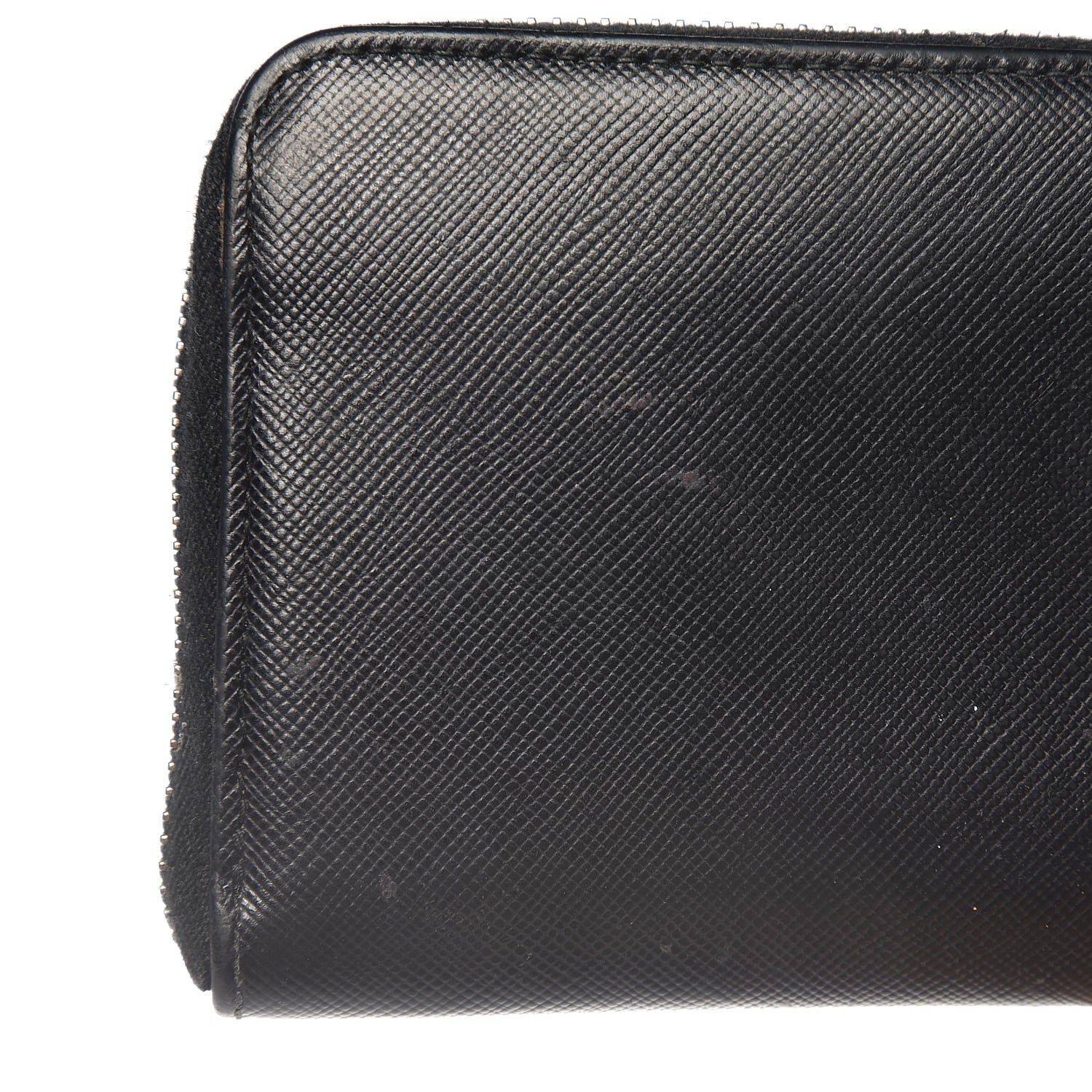 Prada Saffiano Zip Around Wallet Nero Black 10 of 13