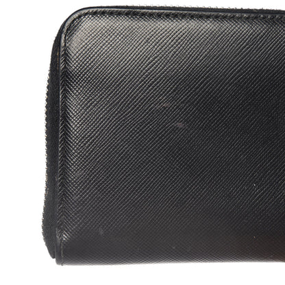 Prada Saffiano Zip Around Wallet Nero Black 10 of 13