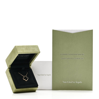 Van Cleef & Arpels 18K Yellow Gold Black Onyx Vintage Alhambra Pendant Necklace 6 of 6