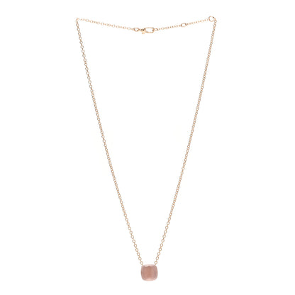 Pomellato 18K Rose Gold Rose Quartz Nudo Classic Pendant Necklace 2 of 6